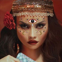 Joyas adhesivas faciales de pitonisa