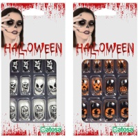 Uñas postizas de Halloween surtidas - 10 unidades
