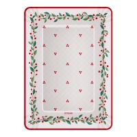 Bandeja de 34 x 25 cm de cartón rectangular de flor de muérdago - 2 unidades