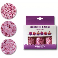 Kit de sprinkles San Valentín rosa - Azucren - 3 unidades