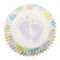 Cápsulas para cupcakes de huellas de bebé de 5 cm - Wilton - 75 unidades