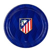 Plato de Atlético de Madrid azul de 23 cm - 8 unidades