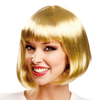 Peluca corta con flequillo para mujer