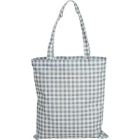 Bolsa de tela Vichy azul impermeable con cremallera
