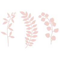 Decoración de ramas de papel rosas - 9 unidades