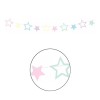 Guirnalda de estrellas multicolor - 1,40 m