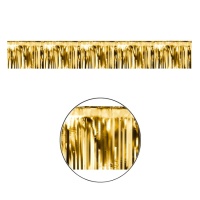 Guirnalda de flecos metalizada dorado - 4,00 m