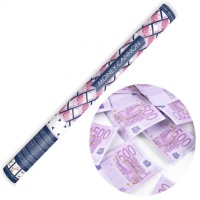 Cañón de confeti de billetes de 60 cm