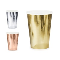 Vasos de 220 ml metalizados - 6 unidades
