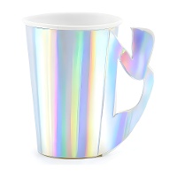 Vasos de 220 ml de Sirena marina iridiscentes - 6 unidades