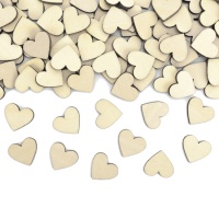 Confetti de madera con forma de corazón de 50 unidades
