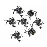 Araña de 3 cm negra - 10 unidades