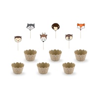 Set wrappers de Animales del Bosque - 6 unidades