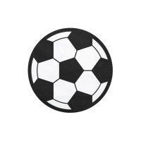 Servilletas de balón de Fútbol 13,5 x 13,5 cm - 20 unidades