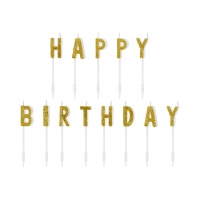 Velas de Happy Birthday de 1,5 x 2,5 cm - 13 unidades