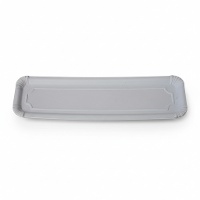 Bandeja de 37 x 12 cm blanca - 100 unidades
