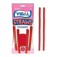 Regaliz rojo de fresa - Straws Vidal - 90 gr
