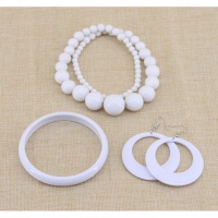 Set de collar, pulsera y pendientes infantiles de flamenca blanco