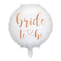 Globo de Bride to be blanco de 45 cm