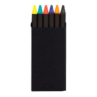 Ceras de colores en caja negra - 6 unidades