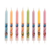 Velas de colores de Mickey Mouse de 8,5 cm - 8 unidades