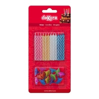 Velas de colores de 6 cm - 24 unidades