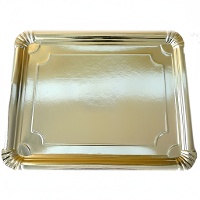 Bandeja de 36 x 28 cm dorada - 100 unidades
