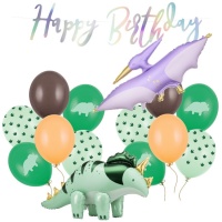 Pack de decoración para fiesta de dinosaurios - 15 piezas