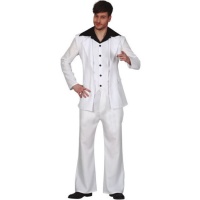 Disfraz de disco blanco para hombre