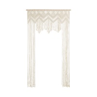 Cortina de macramé abierta de 104 x 182 cm