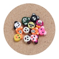 Cuentas de colores de animales de 1 cm - 12 unidades