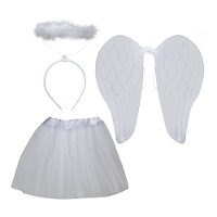 Conjunto de ángel blanco infantil