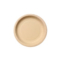 Platos de 17 cm de fibra de bambú - 12 unidades