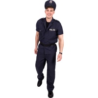 Disfraz de policía clásico de manga corta para hombre