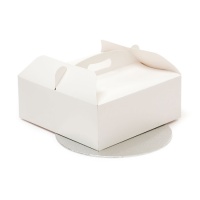 Caja de 33,5 x 33,5 x 12 cm para tarta con base redonda