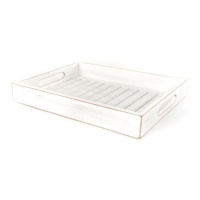 Bandeja de 34 x 23 cm blanca
