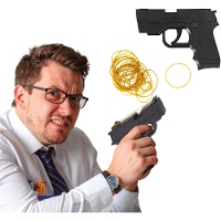 Pistola de gomas elásticas de 17 cm