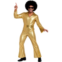 Disfraz de estilo disco metalizado para hombre