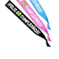 Banda de Feliz 60 cumpleaños de colores - 1 unidad