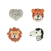 Figuras de azúcar de animales de safari - FunCakes - 12 unidades