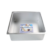 Molde cuadrado de 25,4 x 25,4 x 10 cm profundo de aluminio - PME