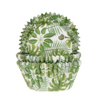 Cápsulas para cupcakes de hojas verdes - House of Marie - 50 unidades