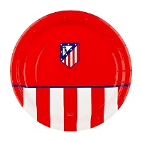 Plato de Atlético de Madrid rojo de 23 cm - 8 unidades