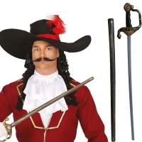 Espada con funda envejecida - 66 cm
