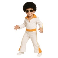 Disfraz de Rey del Rock dorado infantil