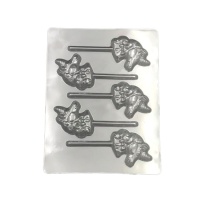 Molde de unicornios para chocolate de 18,5 x 24,5 cm - 5 cavidades