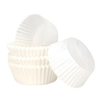 Cápsulas para cupcakes de 5 cm blanca - 30 unidades