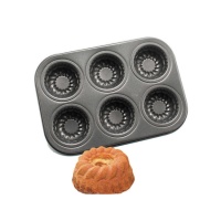 Molde para rosquillas mini de acero de 18,5 x 28,5 cm - 6 cavidades