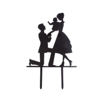 Topper para tarta acrílico de boda en familia