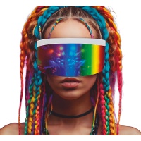 Gafas futuristas multicolor